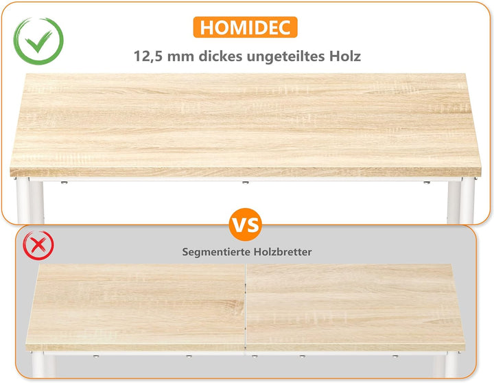 HOMIDEC Schuhregal,5-Ebenen Schuhablage mit Holzbrett als oberstes Regal,Schuhaufbewahrung für 15-20
