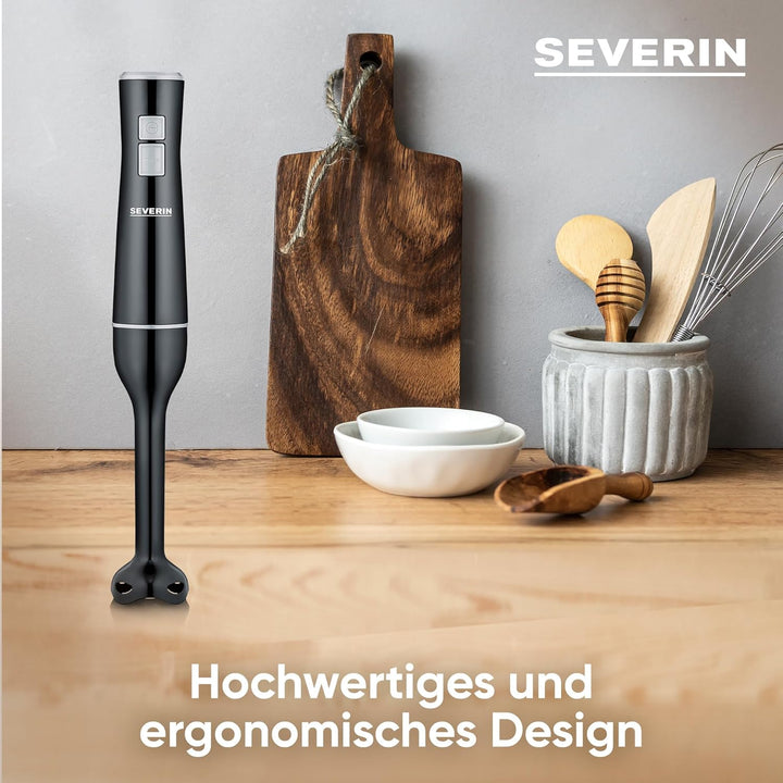 SEVERIN Stabmixer zum Pürieren und Zerkleinern, leistungsstarker Mixstab mit Turbostufe, abnehmbarer