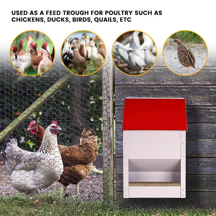 BREUAILY 4.5kg Futterautomat Hühner Hühnerfutter Automat Hängend Geflügelfutterautomaten mit Deckel