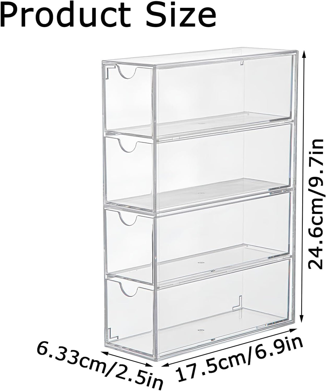 2 Stück Sonnenbrillen Aufbewahrung aus Acryl, Brillenaufbewahrung Acryl, mit 4 Brillen Organizer Sch
