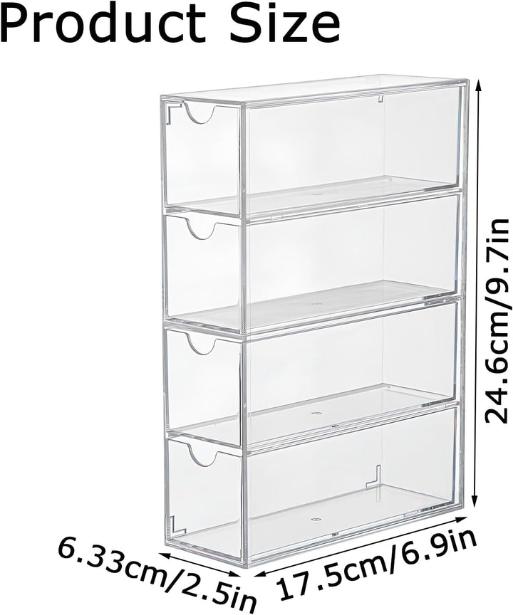 2 Stück Sonnenbrillen Aufbewahrung aus Acryl, Brillenaufbewahrung Acryl, mit 4 Brillen Organizer Sch