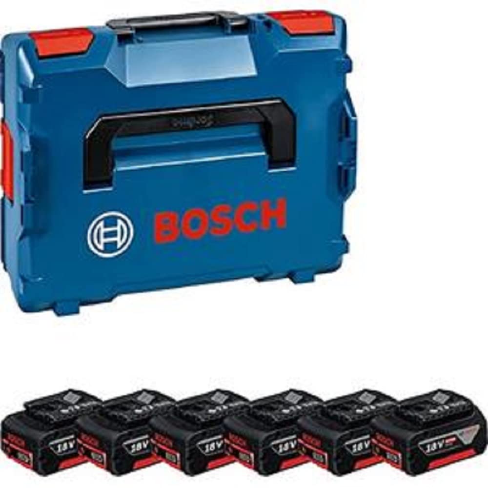 Bosch Professional 18V System Akku-Set: 6X GBA 18V 4.0 Ah (inkl. 1/1 L-BOXX-Einlage Für Starter-Sets