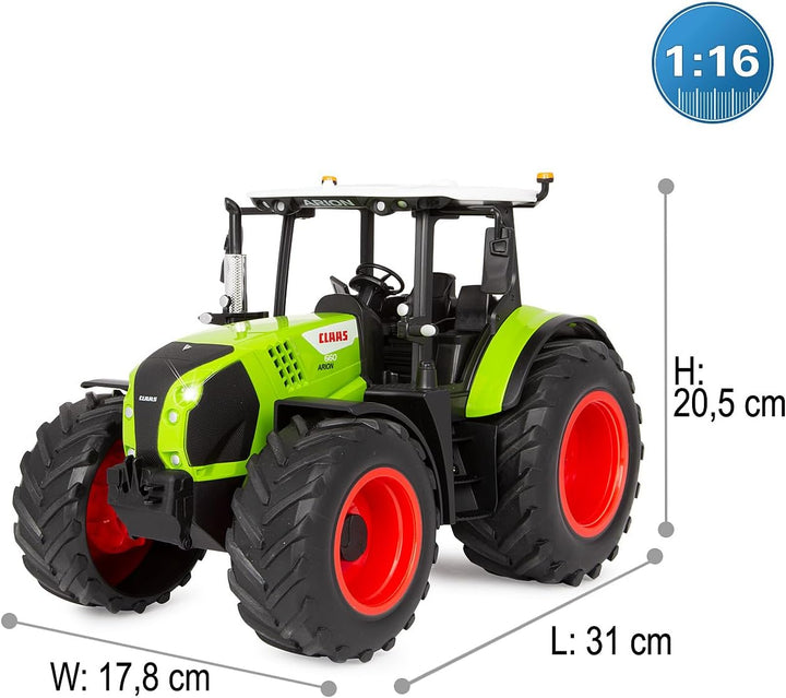JAMARA 405350 Claas Arion 660 1:16 2,4GHz - Spielzeug Traktor ferngesteuert, RC Traktor für Kinder,