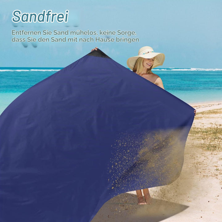 Odoland Mini Picknickdecke, 180 x 160 cm Ultraleicht Stranddecke Sandabweisende, Tragbare Outdoor De
