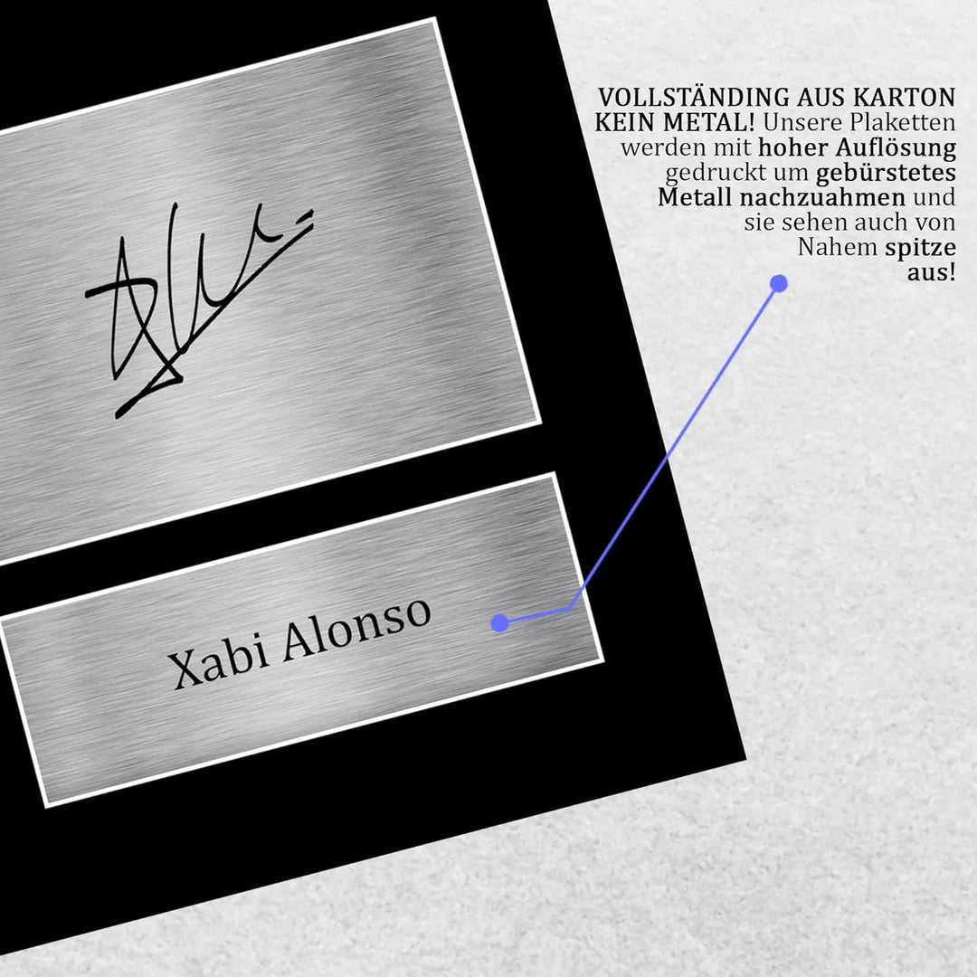 HWC Trading A4 Xabi Alonso Liverpool Geschenke Gedrucktes Signiertes Autogramm Foto für Fussball Anh