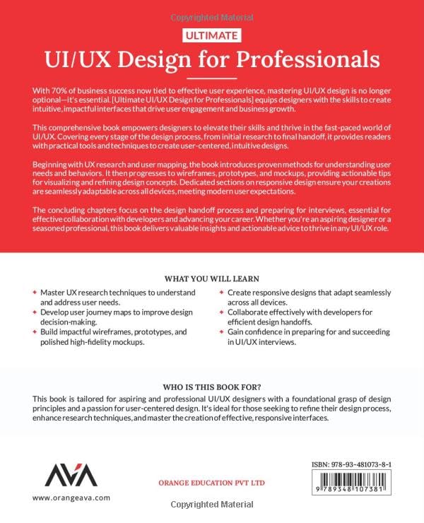 Ultimate UI/UX Design for Professionals: Create Impactful, User-Centric Designs with Research and Co
