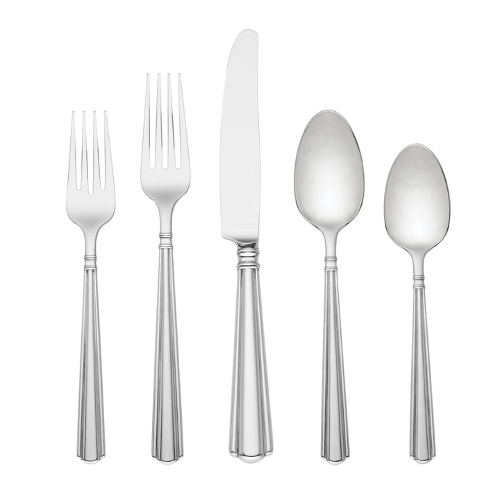 LENOX 890906 Piece Flatware Amber Hill Besteck-Set, 65-teilig, Edelstahl, metallisch Bernstein, Hüge
