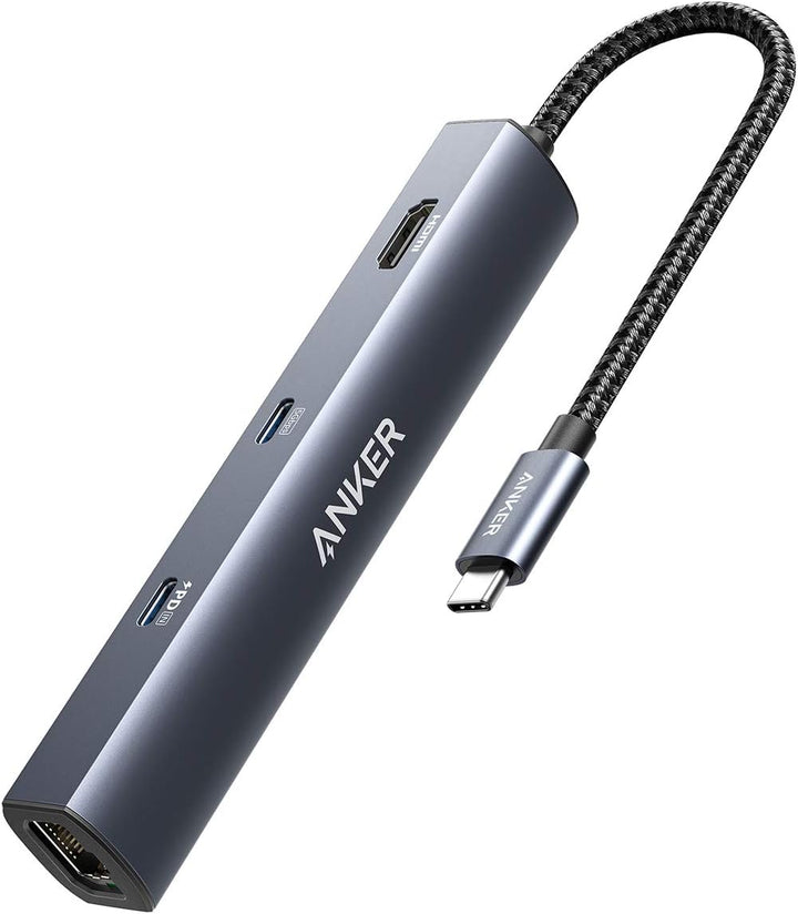 Anker PowerExpand 6-in-1 Ethernet Adapter, PD Hub, 65 PD, 4K HDMI, 1Gbps Ethernet, Daten, 2 USB 3.0