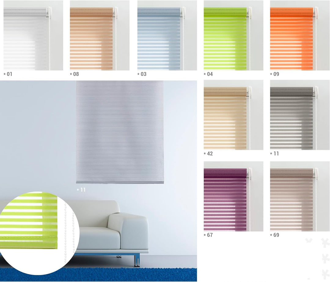 Estoralis ROBERT Rollo transparent, Polyester, Blau, 150 x 190 cm Blau 150 x 190 cm, Blau 150 x 190