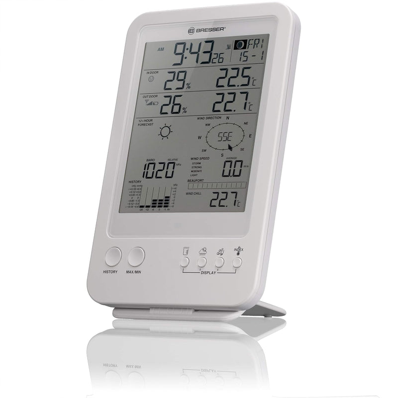 Bresser Wetterstation Funk mit Aussensensor Wetter Center 5-in-1,