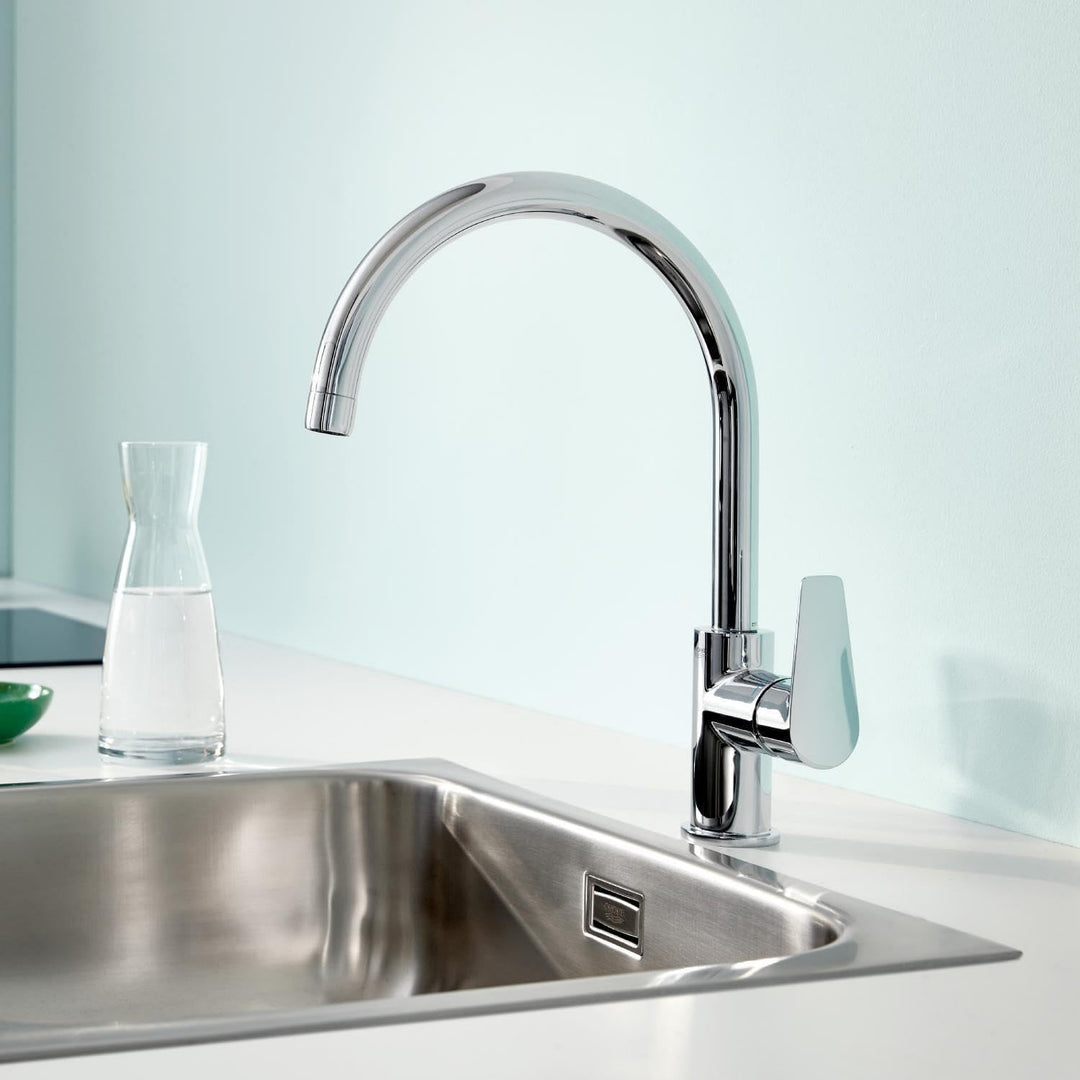 GROHE Start Edge - Einhand-Spültischarmatur (1/2", Schwenkbereich 360°, hoher Auslauf), chrom, 30529