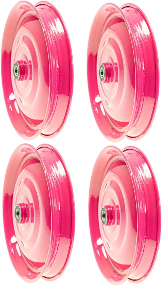 Scheibenrad Anhänger Handwagen Laufrad Rad Felge 12 1/2 Zoll Klaufix DDR (4 Stück Pink), 4 Stück Pin