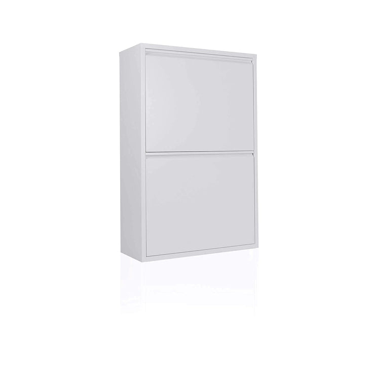 Betten-ABC Refina Mehrzweckschrank, Mülltrenner, platzsparend, aus pflegeleichtem Metall Farbe Weiss