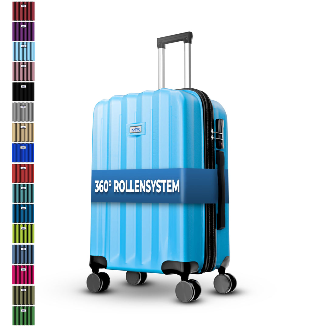 MY TRAVEL BAG Hartschalen-Koffer Trolley ABS Reisekoffer 4 Zwillingsrollen (Handgepäck-Mittel-Gross-