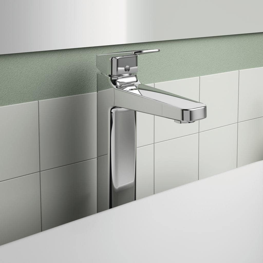Ideal Standard BD277AA Ceraplan Waschtischarmatur H250, verlängerter Sockel, ohne Ablaufgarnitur, Au