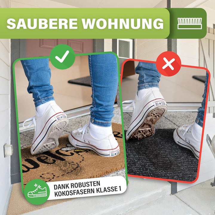 Bodenständig® Fussmatte Kokos [Wetterfest] - extrem robust - Fussabtreter aussen - die Kokosmatte Fu
