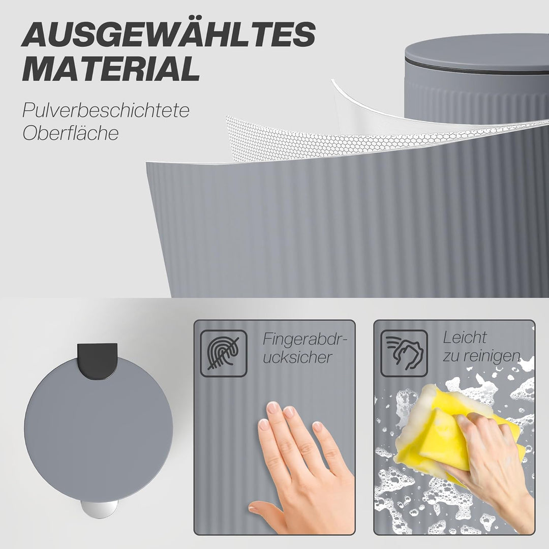 HOMCOM Mülleimer 30 L Treteimer mit Softclose-Deckel und Pedal, Abfallsammler mit abnehmbarem Innene
