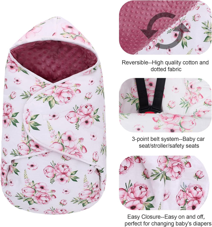 Einschlagdecke Babyschale für Winter Buggy Universal Fusssack Babydecke Baumwolle Baby Pucksack für
