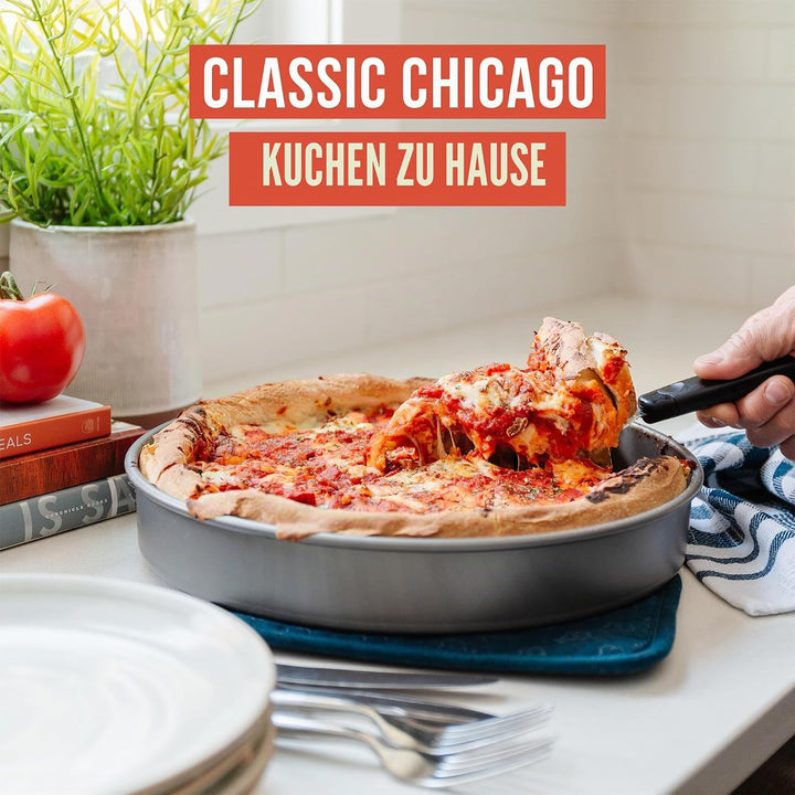 Chef Pomodoro Pizzablech – Pizzapfanne - Pizza Backblech – Pizza Blech – Pizza Pan – Chicago Style P
