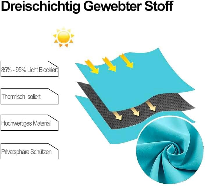DWCN Vorhang Blickdicht Verdunkelungsgardinen mit Ösen 2 Stücke Thermogardine für Wohnzimmer,Schlafz