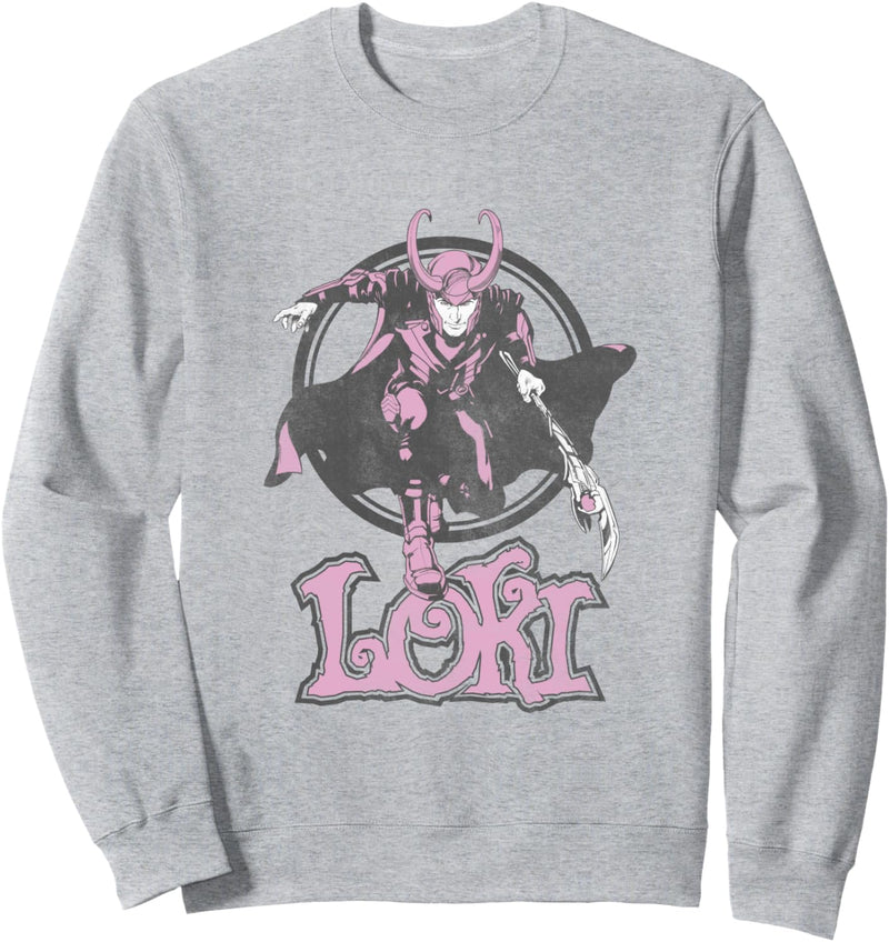 Marvel Loki Retro Pink Hue Stance Portrait Sweatshirt