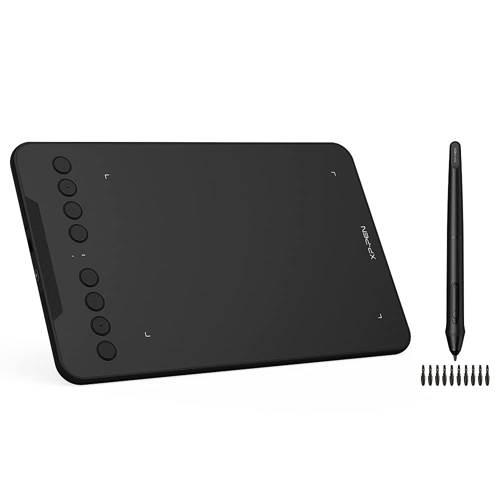 XP-PEN Deco Mini 7W Grafiktablett, 7,03''x4,38'' Pad, 2.4G Wireless Stift Tablett, zum Zeichnen, Des