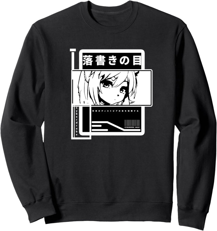 Techwear Japanische Anime Puppenaugen Sweatshirt