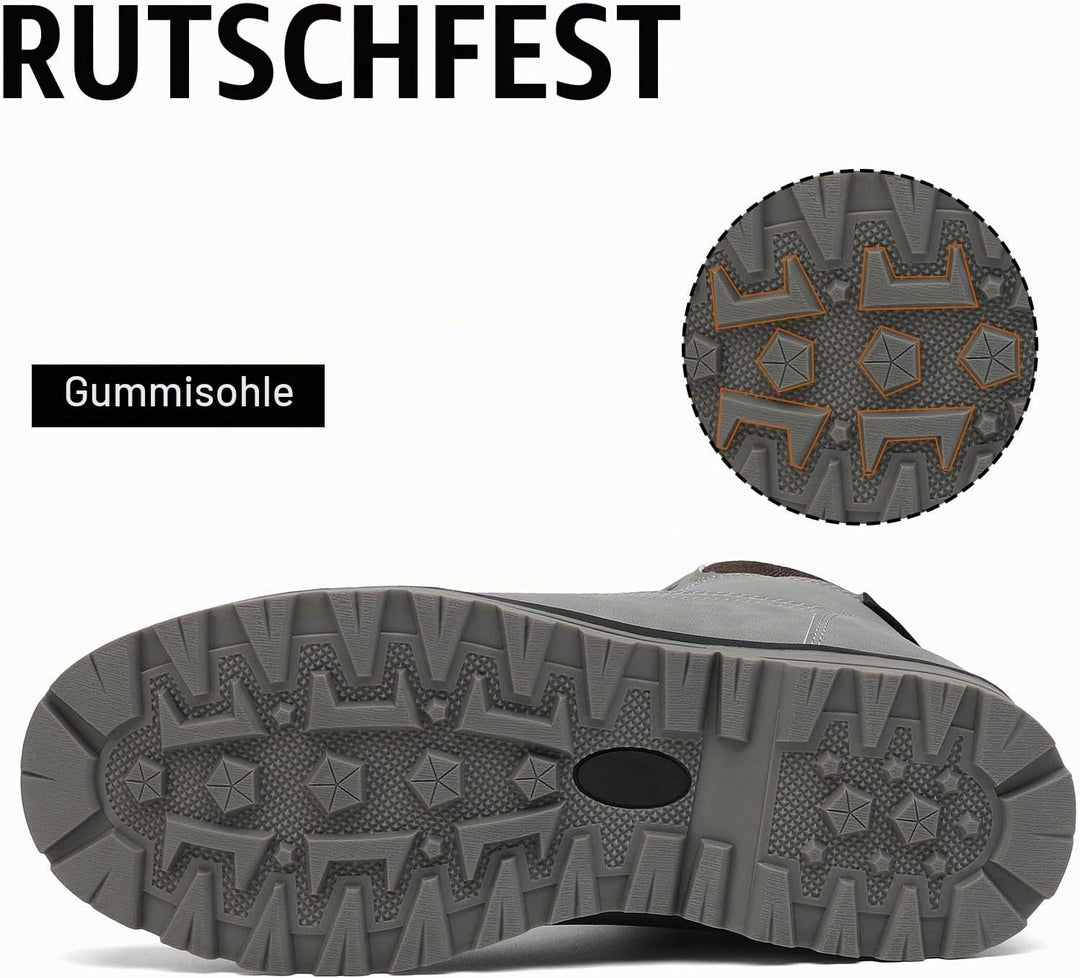 Mishansha Winterschuhe Herren Damen Gefüttert Outdoor Winterstiefel Gr.39-46 EU 39 EU Hellgrau, 39 E