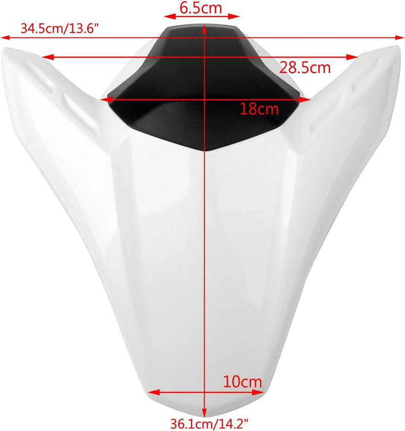 Topteng Motorrad Hinten Sozius-Sitz, Motorrad Fondpassagier Soziusabdeckung ABS Pad Motor Verkleidun