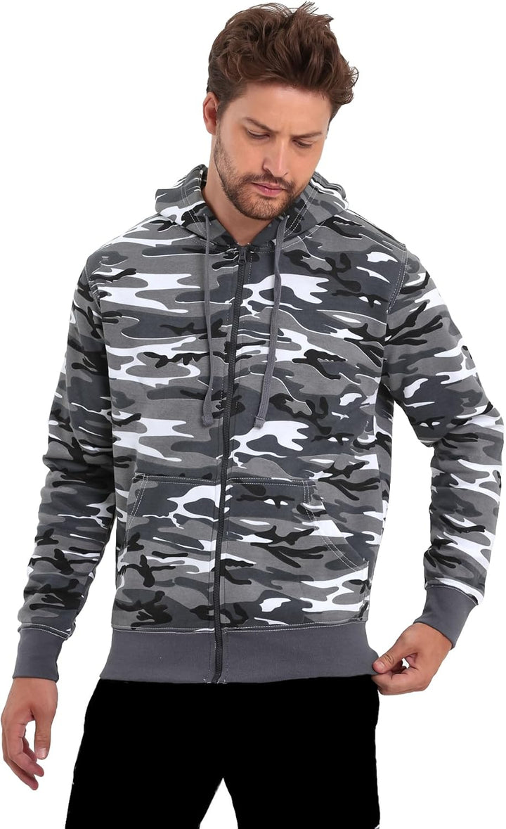 Raff & Taff Herren Zipper Hoodies Kapuzenjacke Sweatjacke Übergangsjacke Jacke Basic Schlicht bis 8X
