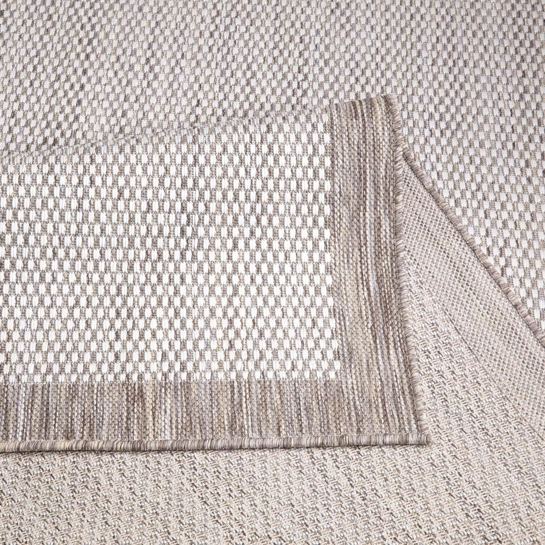 carpet city Outdoor-Teppich Wetterfest Balkon Terrassen - Beige in 160x230 cm - Deko Teppiche Aussen