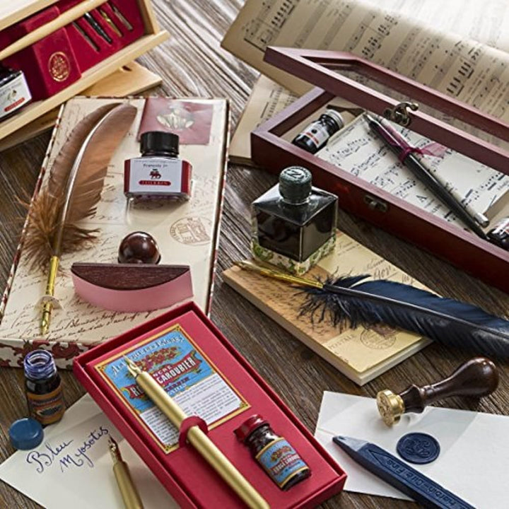 J.Herbin 31020T Siegellack Bankier (10 Stangen, ideal für Bastelprojekte) 10er Pack rot, Rot
