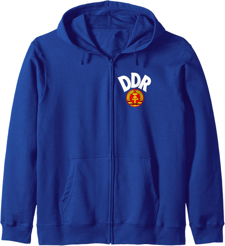 DDR Fussball Trikot 1974 Design Wappen Ostalgie DDR Kapuzenjacke