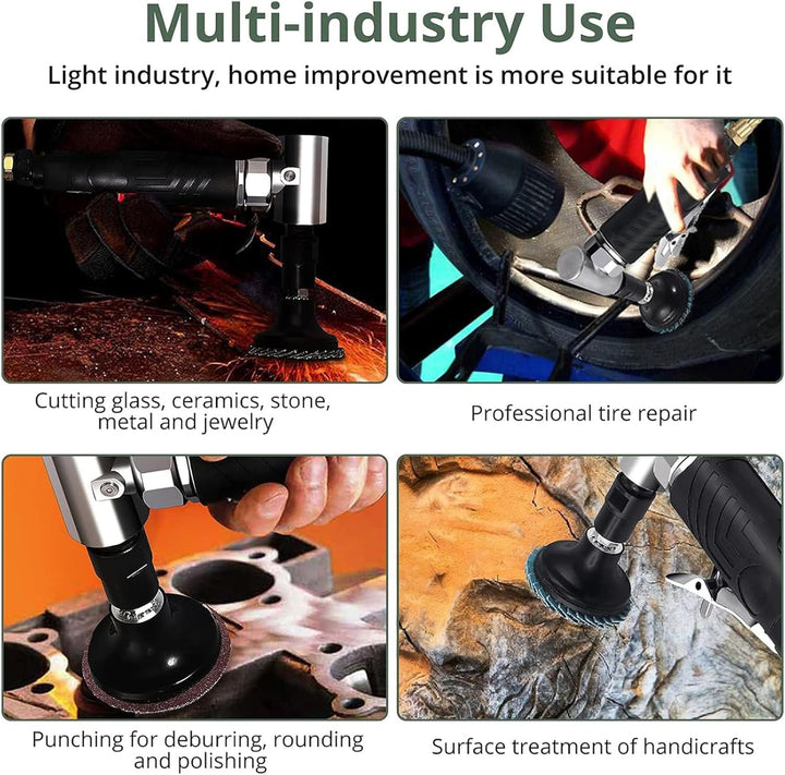 EYPINS Druckluftschleifer Set, Druckluft Winkelschleifer mit Schutzhülle Stabschleifer Gesenkschleif