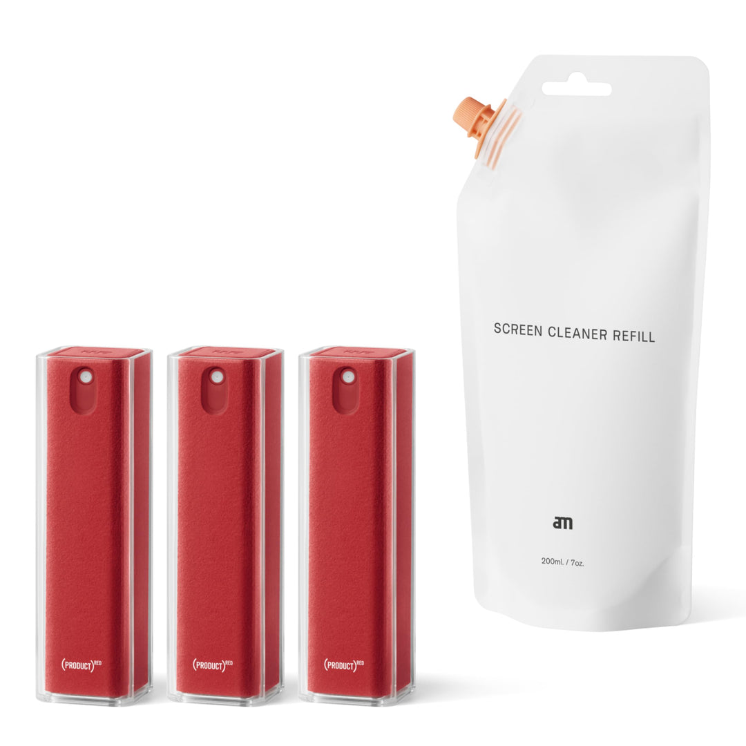 (Product) RED x AM Mist Bildschirmreiniger 3er Pack mit Nachfüllung |200 ml| Spray und Mikrofasertüc