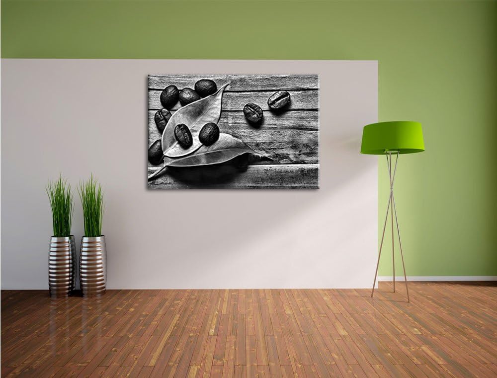 Pixxprint Kaffee Mahlen / 100x70cm Leinwandbild bespannt auf Holzrahmen/Wandbild Kunstdruck Dekorati