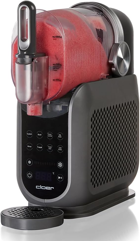 Cloer 9960 Slush Eis Maschine für bis zu 2,5 Liter, 6 Einstellungen, Slush Ice, Frozen Cocktail, Mil