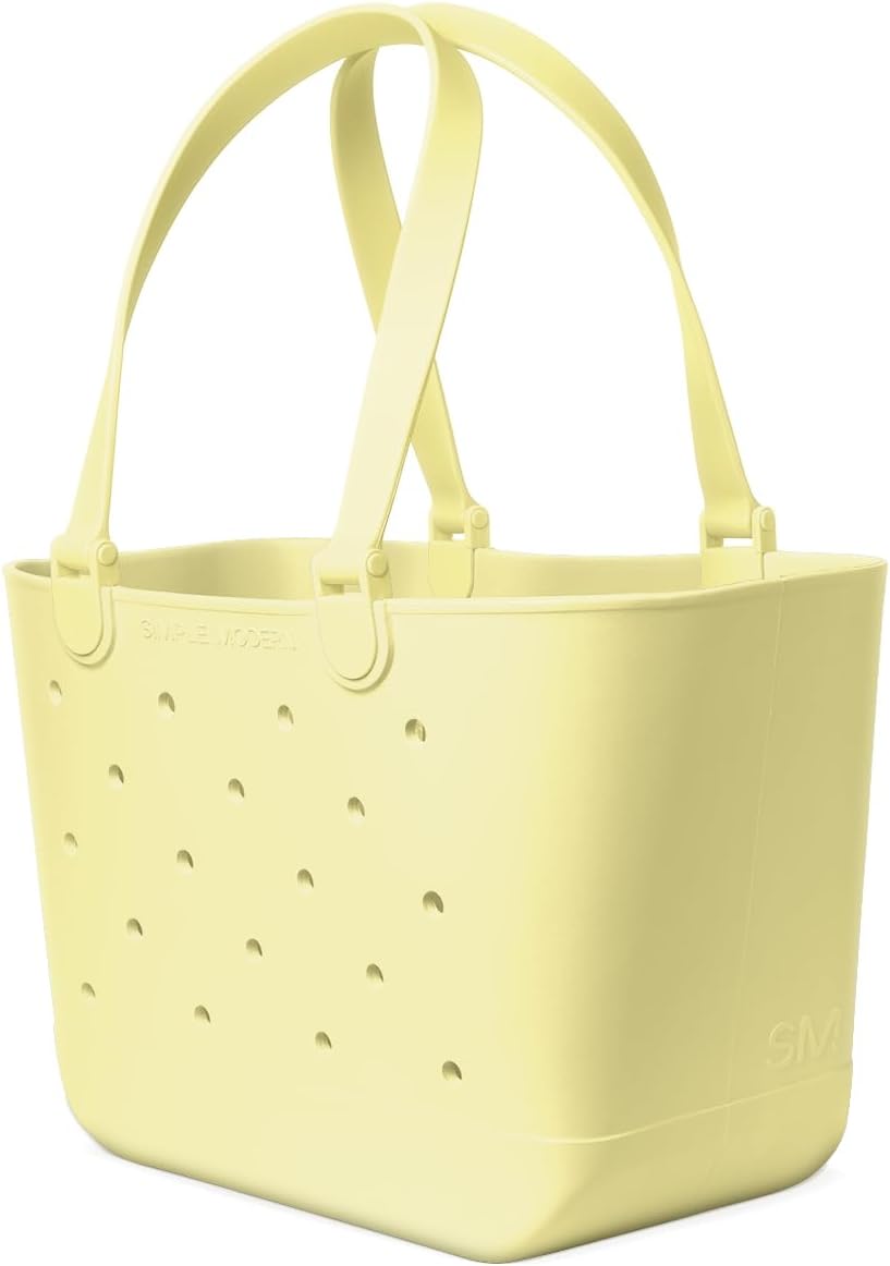 Simple Modern Strandtasche aus Gummi | Grosse Wasserdichte Tragetasche mit Reissverschlusstasche für
