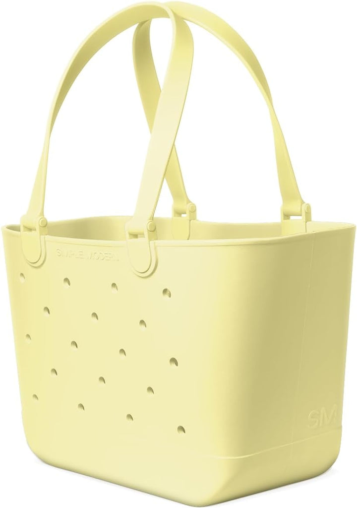 Simple Modern Strandtasche aus Gummi | Grosse Wasserdichte Tragetasche mit Reissverschlusstasche für
