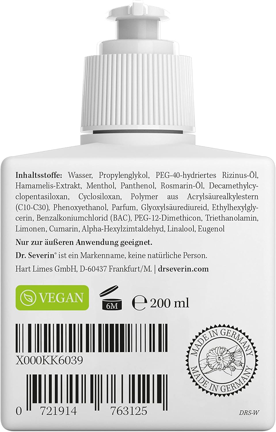 Dr. Severin® Women Original After Shave Balsam I Gegen Rasierpickel &amp; Rötungen I Rasur Epilation Wax