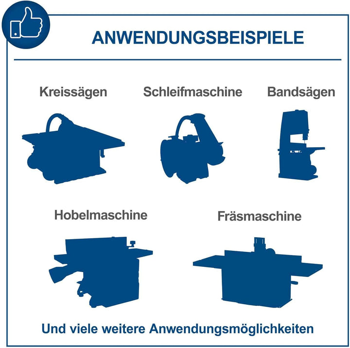 Scheppach DC500 Absauganlage inkl. 4 TLG. Adapterset | 550W Leistung | 75L Auffangsack | Absaugstutz