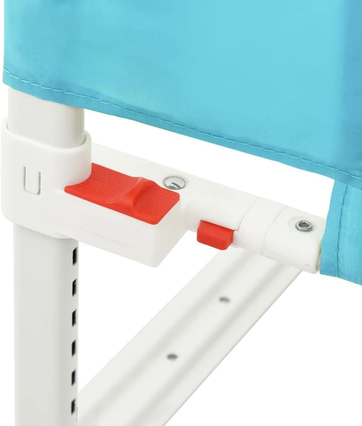 puraday Kleinkind-Bettschutzgitter Blau 150x25x(70-95) cm Stoff Bettgitter Rausfallschutz Rausfallsc