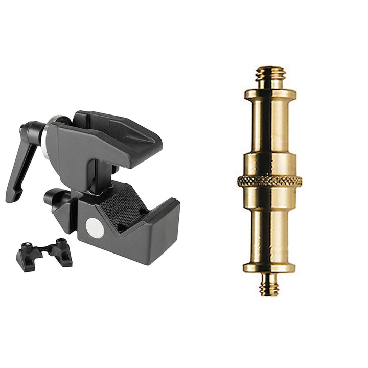 Adam Hall SCP710B Universalhaken & Manfrotto Adapter-Zapfen (16 mm) Bundle mit Adapter-Zapfen, Bundl