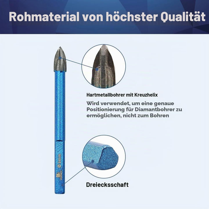 Diamantbohrer Fliesenbohrer Set - BRSCHNITT 5/6/6/6/6/8/8/10/10/12mm Diamant Bohrkrone - Lochsäge fü