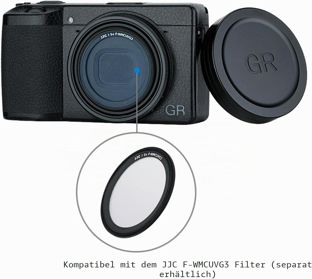 JJC Metall Objektivdeckel für RICOH GR IIIx GR III GR IIIx HDF GR II GR3 GR2 Kamera
