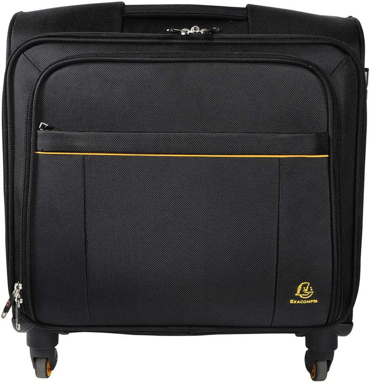 Exacompta 18834E Premium Notebook-Trolley Exactive mit 15,6’’ Laptopfach und ausziehbarem Trolleygri