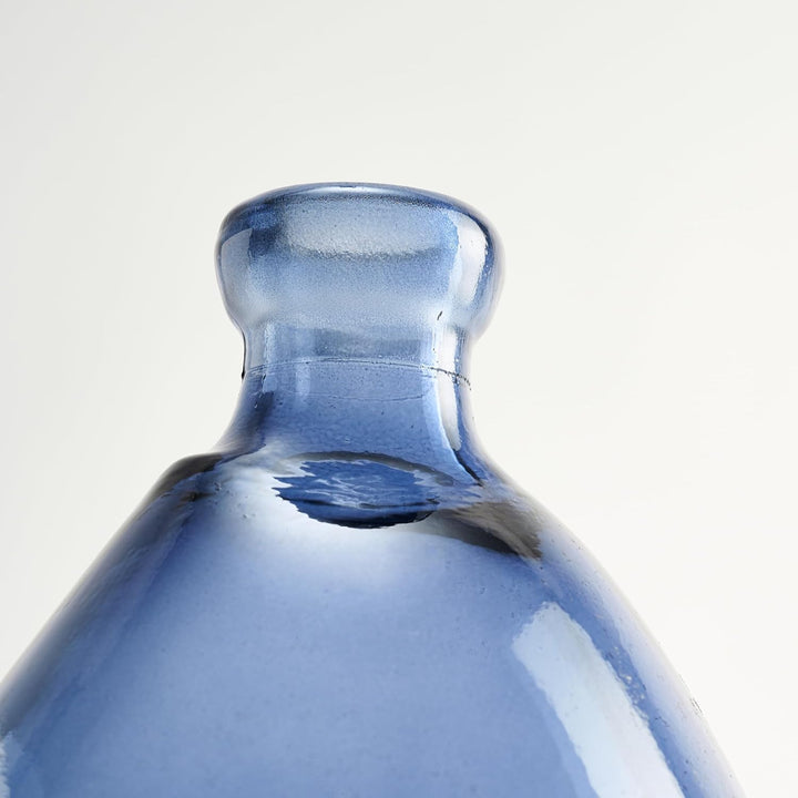 Vase aus recyceltem Glas mit unregelmässigem, schlichtem Design - Handgemachte Glasvase im mediterra