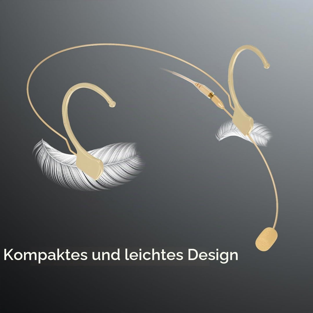 KIMAFUN Headset Mikrofon Professionelles Ohrhörer-Kondensatormikrofon zum Über-Ohr-Hängen, Kompatibe