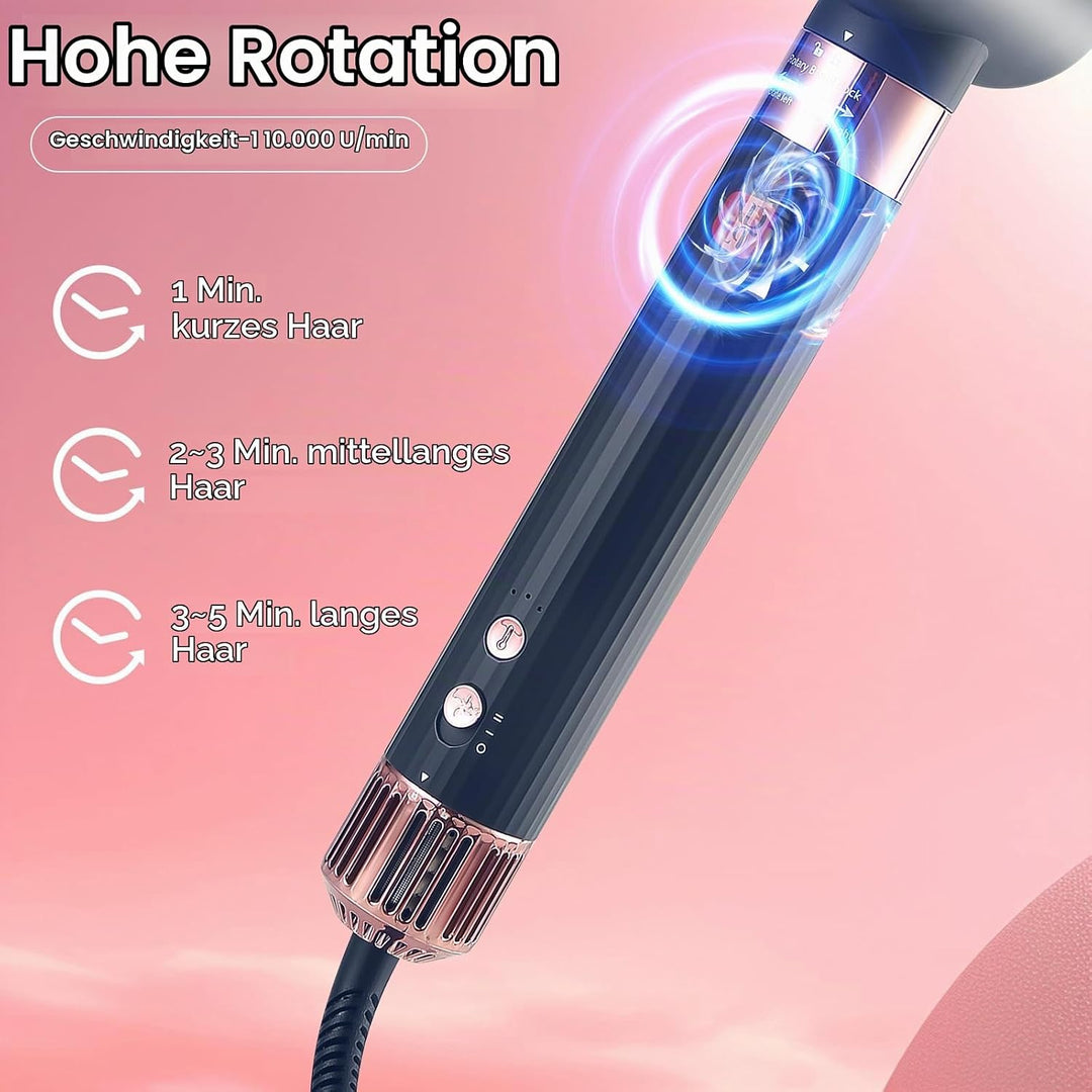 NDLT Hairstyler 6 in 1 Airstyler, 120.000 RPM Haarstyler mit Hochkonzentrierter Ionen-Technologie, W