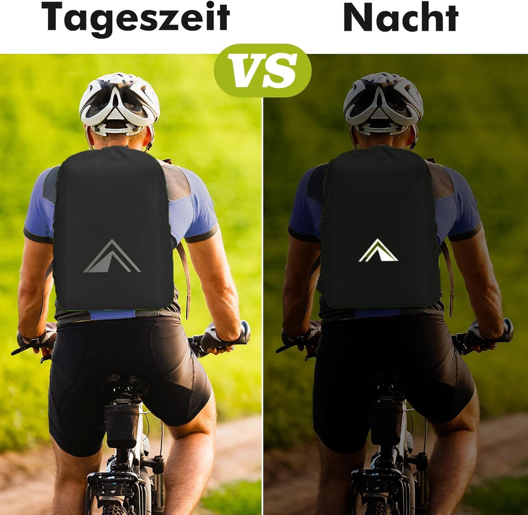Regenschutz für Rucksäcke, Schultaschen, wasserdichter Rucksack-Regenschutz mit pyramidenförmigem Re